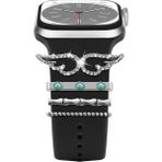 PSGT Psgt göz Love Apple Watch Uyumlu Kordon Charm, Kordon Süsü Uyumlu - Gümüş - Mavi