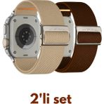 PSGT Set 2'li Apple Watch Band Uyumlu 42-44-45-49MM S10 46MM Climber Kordon Sport Kayışı - S10 S11 -46mm (42/44/45/49)mm - Gri - Camgöbeği