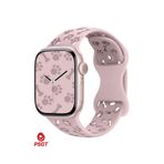 PSGT Silikon Kayış Apple Watch Serisi 10/11(46)mm 9/8/7/6/5/4 Nefes Alabilir Içi Boş Kemik pati 42