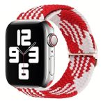 PSGT Watch Uyumlu Seri 1/2/3/4/5/6/se/7/8/9 38/40/41mm - S10-11(42MM) Kordon Pride - Kırmızı - Beyaz - 38-40-41MM