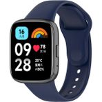 PSGT Xiaomi Redmi Watch 3 Active Uyumlu Kordon Spor Şık Tasarım Yumuşak Jel Silikon Kayış - Lacivert - Redmi Active 3