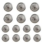 pson 14 ADET Vintage Plastik Blazer Düğme Seti, 8 ADET 15 mm ve 6 Adet 20 mm Antik Düğmeler, Blazer için Gümüş Düğmeler, Takım Elbise, Spor Mont, Üniforma, Ceket