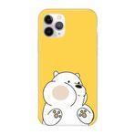 PSR aksesuar (222) Sarı Panda Sarı Telefon Kılıfı iPhone 11 Pro Max ile uyumlu