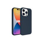 PSR aksesuar (3592) Lacivert Kadife Lansman Soft Yumuşak Silikon Kamera Korumalı Telefon Kılıfı iPhone 15 Pro ile uyumlu