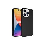 PSR aksesuar (3593) Siyah Kadife Lansman Soft Yumuşak Silikon Kamera Korumalı Telefon Kılıfı iPhone 15 Pro ile uyumlu