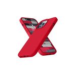 PSR aksesuar (3617) Kırmızı Kamera Çıkıntılı Içi Kadife Süet Yumuşak Lansman Renkli Silikon Telefon Kılıfı iPhone 15 Pro ile uyumlu