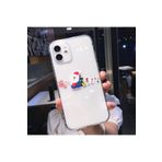 PSR aksesuar (3946) Şeffaf2 Yılbaşı Konseptli Silikon Telefon Kılıfı Iphone 12 Mini ile uyumlu