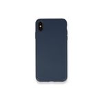 PSR aksesuar (4051) Lacivert Nano Içi Kadife Silikon Lansman Telefon Kılıfı Iphone Xs ile uyumlu