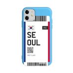 PSR aksesuar (4290) Mavi Renkli Silikon Seoul Bileti Telefon Kılıfı Iphone 11 ile uyumlu