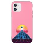 PSR aksesuar (5179) pembe Kılıf Eski Tarz Grit Pembe Renkli Silikon Telefon Kılıfı Re6 Iphone 11 ile uyumlu