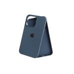PSR aksesuar (5835) Lacivert ile Premium Ultra Koruma Kadife İç Dokulu Lansman Telefon Kılıfı İPhone 15 Pro max ile uyumlu