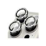 PSR aksesuar (6173) TİTANYUM Taşlı Metal Temperli Cam Lens Koruyucu İphone 15 Pro/İphone 15 Pro Max ile uyumlu