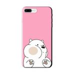 PSR aksesuar (8770) Pembe Panda Pembe Telefon Kılıfı iPhone 7 Plus ile uyumlu