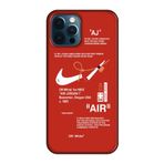 PSR aksesuar (883) Kırmızı Nike Air Kırmızı Telefon Kılıfı iPhone 12 Pro ile uyumlu
