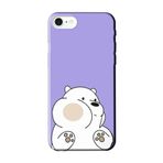 PSR aksesuar (8978) Lila Panda Lila Telefon Kılıfı iPhone 8 ile uyumlu