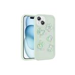 PSR aksesuar Açık Yeşil Kabartma Figürlü Parlak Zore Toys Silikon Kılıf-Açık Yeşil iPhone 13 ile uyumlu