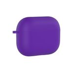 PSR Aksesuar AirPods Pro 3 Uyumlu Silikon Kılıf – Darbe ve Çizilme Koruyucu, Soft Touch Silikon, Kablosuz Şarj Destekli, Taşıma İpi Slotlu (Mor)