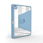 PSR Aksesuar Apple iPad Air 11 2025 M3 Kılıf - Zore Nayn Dönebilen Standlı Kılıf, 360° Döner Mekanizma, İnce Şeffaf Arka Kapak, Manyetik Kapaklı Tablet Koruma Kılıfı (Açık Mavi)