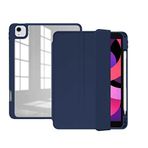 PSR Aksesuar Apple iPad Air 11 2025 M3 Kılıf Zore Nort Arkası Şeffaf Standlı, Manyetik Ayrılabilen Tasarım, Kalem Bölmesi ve Airbag Koruma - Kamera Lens Koruyucu (Lacivert)