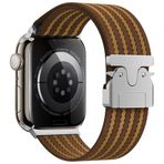 PSR Aksesuar Apple Watch Kordon - Zore KRD-133 Naylon Kumaş Hasır Örgülü Kordon | Esnek ve Dayanıklı Akıllı Saat Kayışı (Kahverengi, Apple Watch 45mm)