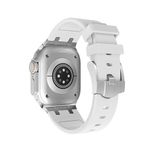 PSR Aksesuar Apple Watch Silikon Kordon - Yumuşak, Renkli ve Kolay Takılır Kayış (Beyaz, Watch 44mm)