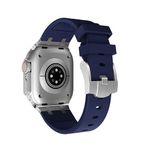 PSR Aksesuar Apple Watch Silikon Kordon - Yumuşak, Renkli ve Kolay Takılır Kayış (Lacivert, Watch Ultra 49mm)