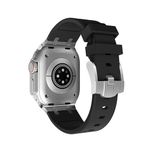 PSR Aksesuar Apple Watch Silikon Kordon - Yumuşak, Renkli ve Kolay Takılır Kayış (Siyah, Watch 44mm)