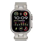 PSR Aksesuar Apple Watch Ultra 49mm Metal Hasır Kordon - Mıknatıslı, Şık ve Dayanıklı Tasarım (Gri)