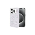 PSR aksesuar Ayı Kabartma Figürlü Parlak Zore Eralli Silikon Kılıf-Ayı iPhone 15 Pro Max ile uyumlu