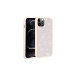 PSR aksesuar Beyaz Parlak Taşlı Tasarım Zore Ston Kılıf-Beyaz iPhone 12 Pro Max ile uyumlu
