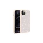 PSR aksesuar Beyaz Parlak Taşlı Tasarım Zore Ston Kılıf-Beyaz iPhone 13 Pro Max ile uyumlu