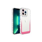 PSR aksesuar Beyaz-Pembe Simli ve Renk Geçiş Tasarımlı LZore Korumalı Zore Park Kılıf-Beyaz-Pem iPhone 14 Pro Max ile uyumlu