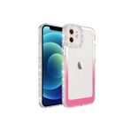 PSR aksesuar Beyaz-Pembe Simli ve Renk Geçiş Tasarımlı LZore Korumalı Zore Park Kılıf-Beyaz-Pembe iPhone 11 ile uyumlu