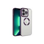 PSR aksesuar Derin Mor Kamera Korumalı Logo Gösteren Zore Omega Kılıf-Derin Mor iPhone 14 Pro Max ile uyumlu