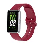 PSR aksesuar Galaxy Fit 3 Uyumlu KRD-110 Kırmızı Silikon Zore Strap Kayış Kordon