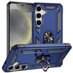 PSR Aksesuar Galaxy S25 / Plus/Ultra Uyumlu Kılıf - Vega Kapak | Çift Katmanlı Darbe Koruma | 360° Dönebilen Yüzük Aparatı | Mıknatıslı Araç Tutucu Uyumu (Mavi, Galaxy S25 Ultra)