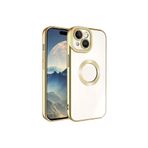 PSR aksesuar Gold Kamera Korumalı Logo Gösteren Zore Omega Kılıf-Gold iPhone 15 ile uyumlu