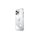 PSR aksesuar Gümüş Sert PC Renkli Çerçeveli Zore Riksos Kılıf-Gümüş iPhone 14 Pro Max ile uyumlu