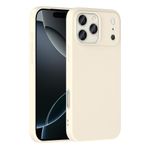 PSR Aksesuar iPhone 17 Pro Mara Lansman Kapak – Ultra Koruma Kadife İç Dokulu Yumuşak Silikon Kılıf (Krem, iPhone 17 Pro)