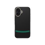 PSR Aksesuar iPhone Serisi Antina Kılıf | M-Safe Kablosuz Şarj Uyumlu | Karbon Fiber Görünüm (Siyah Yeşil, iPhone 16)