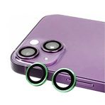 PSR Aksesuar iPhone Serisi CL-07 Kamera Lens Koruyucu – Temperli Cam, Kırılma Önleyici, Toz ve Sıvı Koruması, Yüksek Çözünürlük, Parmak İzi Bırakmaz (Açık Yeşil, iPhone 14 Plus)