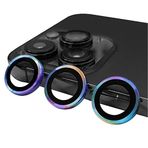 PSR Aksesuar iPhone Serisi CL-07 Kamera Lens Koruyucu – Temperli Cam, Kırılma Önleyici, Toz ve Sıvı Koruması, Yüksek Çözünürlük, Parmak İzi Bırakmaz (Colorful, iPhone 14 Pro)