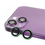 PSR Aksesuar iPhone Serisi CL-07 Kamera Lens Koruyucu – Temperli Cam, Kırılma Önleyici, Toz ve Sıvı Koruması, Yüksek Çözünürlük, Parmak İzi Bırakmaz (Koyu Yeşil, iPhone 14 Plus)