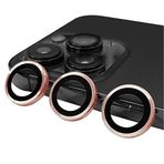 PSR Aksesuar iPhone Serisi CL-07 Kamera Lens Koruyucu – Temperli Cam, Kırılma Önleyici, Toz ve Sıvı Koruması, Yüksek Çözünürlük, Parmak İzi Bırakmaz (Rose Gold, iPhone 14 Pro)