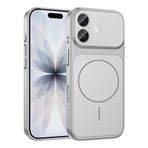 PSR Aksesuar iPhone Serisi Kılıf – M-Safe Uyumlu Kamera Korumalı Formen Kapak | Manyetik Şarj Destekli | Darbeye Dayanıklı Premium Telefon Kılıfı (Gümüş, iPhone 16)
