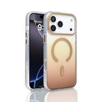 PSR Aksesuar iPhone Serisi Kılıf – M-Safe Uyumlu TorosTransparan Renk Geçişli Kapak | Manyetik Şarj Destekli | TPU Kenarlı | Şeffaf Premium Telefon Kılıfı (Gold, iPhone 17 Pro)