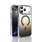 PSR Aksesuar iPhone Serisi Kılıf – M-Safe Uyumlu TorosTransparan Renk Geçişli Kapak | Manyetik Şarj Destekli | TPU Kenarlı | Şeffaf Premium Telefon Kılıfı (Gri, iPhone 17 Pro)
