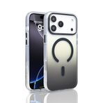 PSR Aksesuar iPhone Serisi Kılıf – M-Safe Uyumlu TorosTransparan Renk Geçişli Kapak | Manyetik Şarj Destekli | TPU Kenarlı | Şeffaf Premium Telefon Kılıfı (Siyah, iPhone 17 Pro)