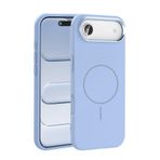 PSR Aksesuar iPhone Serisi M-Safe Şarj Özellikli Edi Silikon Kapak - Metal Kamera Çerçeveli | Yumuşak Dokulu Telefon Kılıfı (Açık Mavi, iPhone 17 Air)