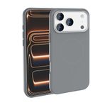 PSR Aksesuar iPhone Serisi M-Safe Şarj Özellikli Edi Silikon Kapak - Metal Kamera Çerçeveli | Yumuşak Dokulu Telefon Kılıfı (Titanyum Gri, iPhone 17 Pro)